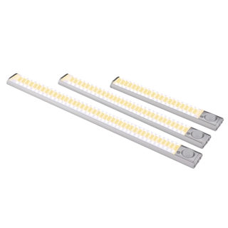 LED skabslampe med sensor - Genopladelig - 80,120 eller 160 LED's